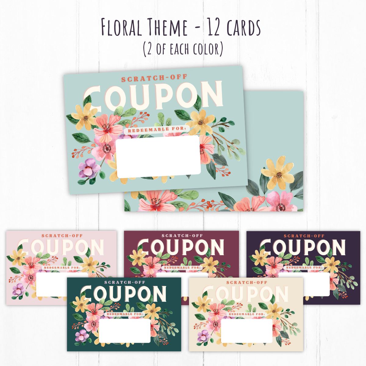 Mother's and Father's Day Scratch-off Coupon Sets