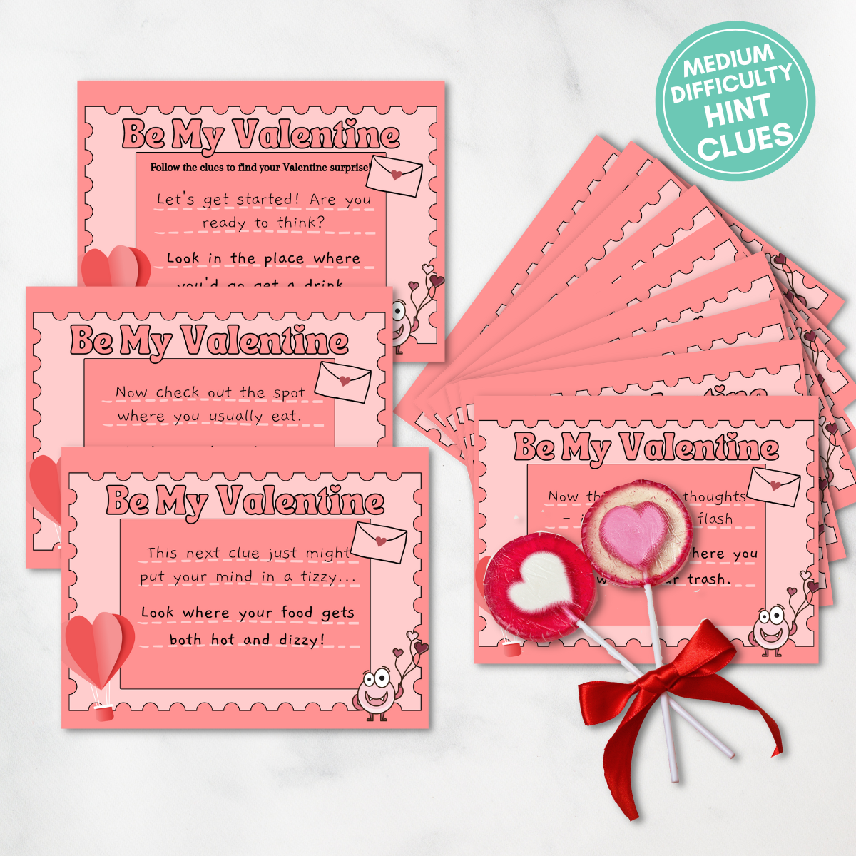 Valentine's Day Treasure Hunt | Easy/Med/Hard/Personalized