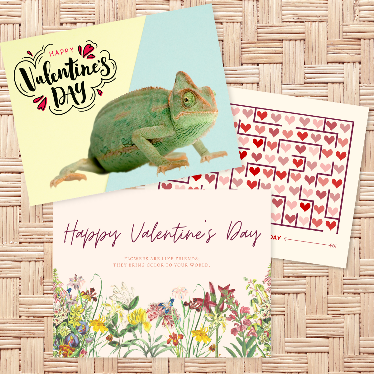 DIY Scratch-off Valentine Card Set | 3 designs