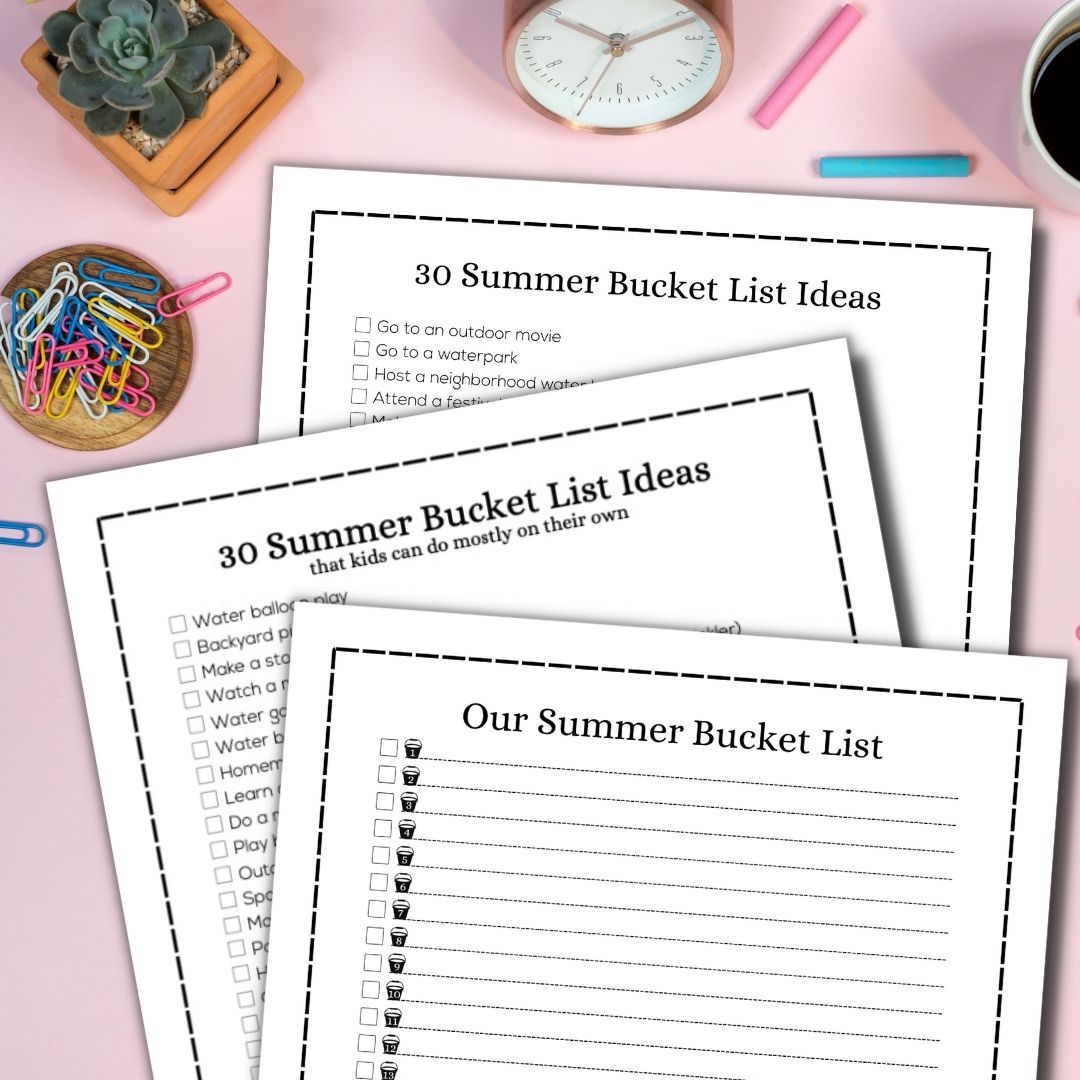 Free Summer Bucket List Printable & 60 Summer Bucket List Ideas