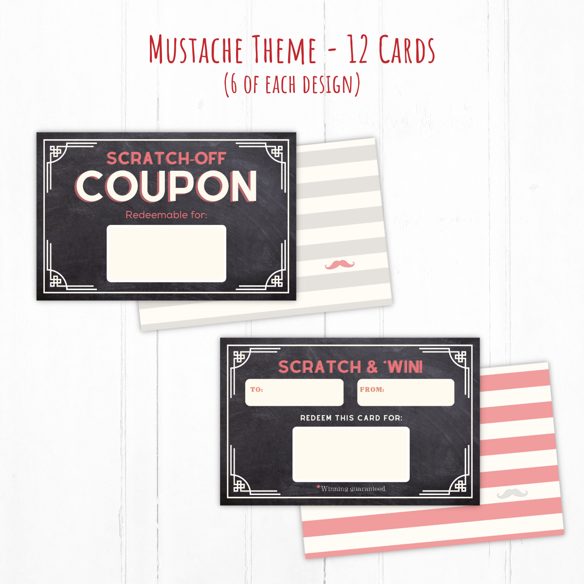Mother's and Father's Day Scratch-off Coupon Sets