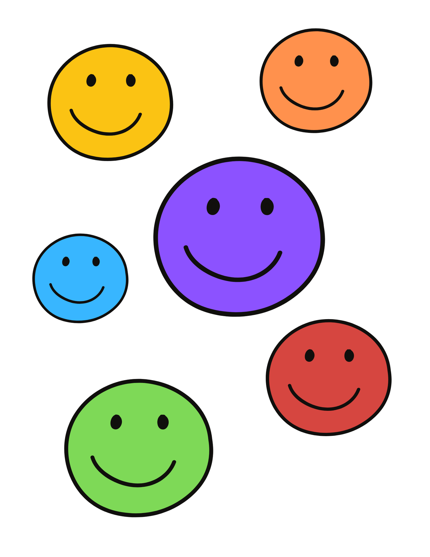 Free Smiley Face Printable for Water Drop Activity